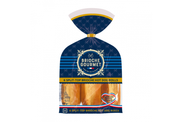Brioche Gourmet Split Top Hot Dog Rolls 300G
