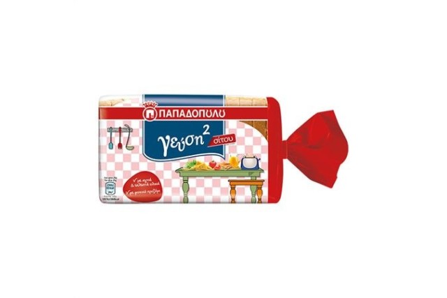 Παπαδοπούλου Γεύση2 Ψωμί Τόστ σε φέτες με φυσικό προζύμι 350G