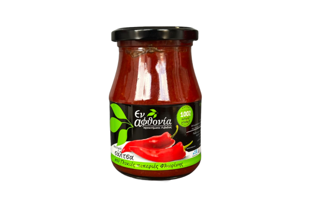 En Aftonia Sauce of sweet florin peppers 330 gr